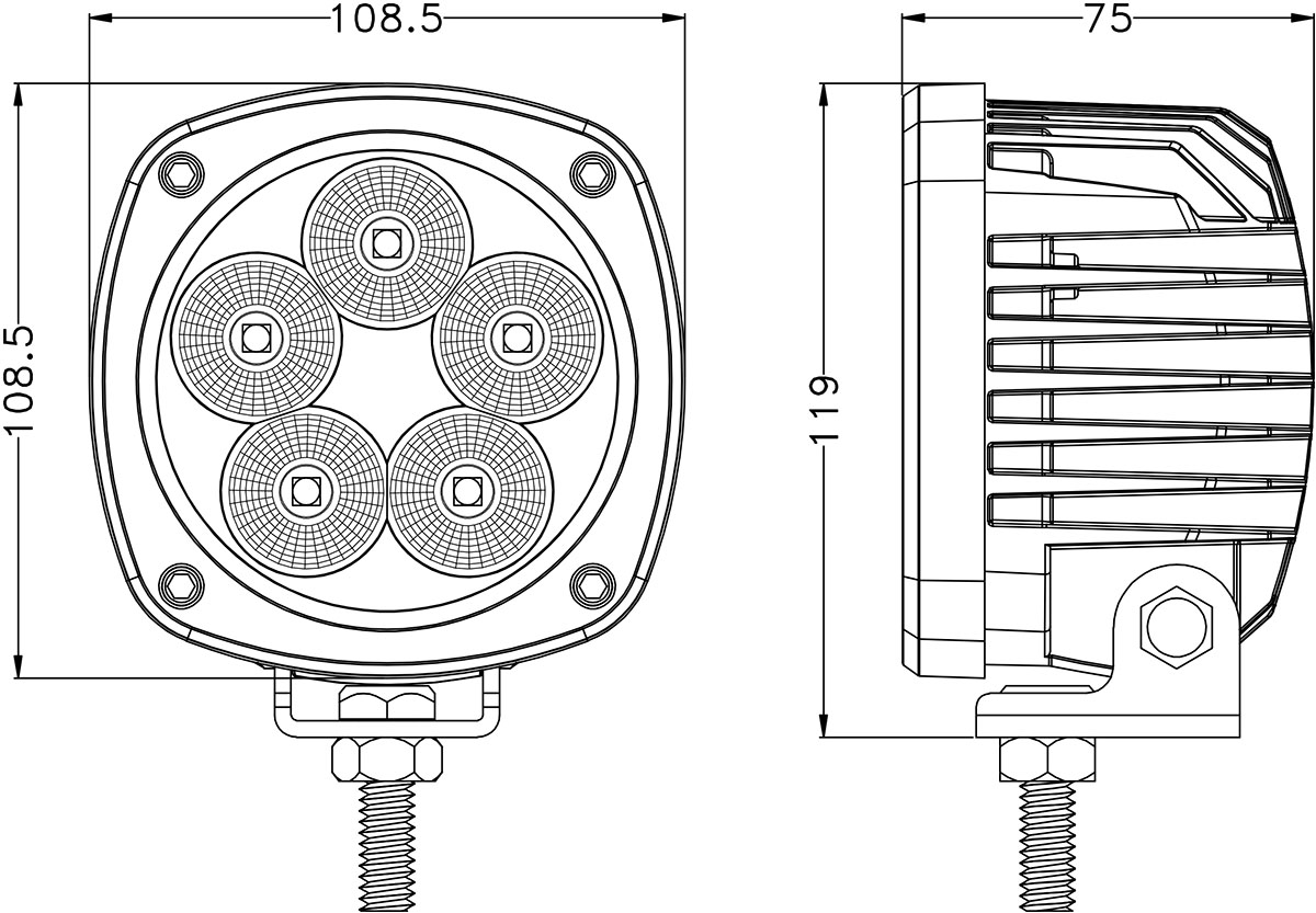 50W LED arbeidslys - Bilde 6
