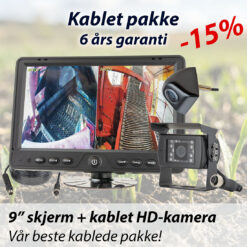 Kablet kamerapakke ryggekamera traktor 9 toms skjerm og hd kamera